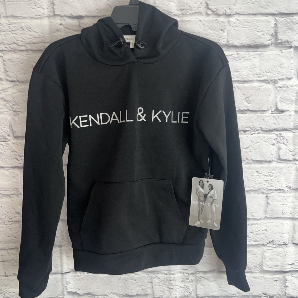 Kendall & Kylie NWT  Y2K Cozy Fleece Hooded Loungewear Sweatshirt Size Medium